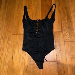 pacsun black tie up bathing suit